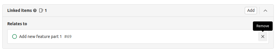 Removing a related issue